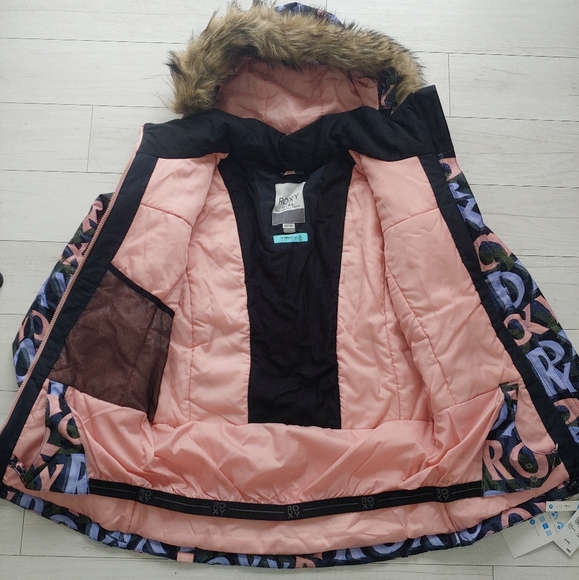 ROXY NEW Girls American Pie Snow Jacket - Picture 5 of 8